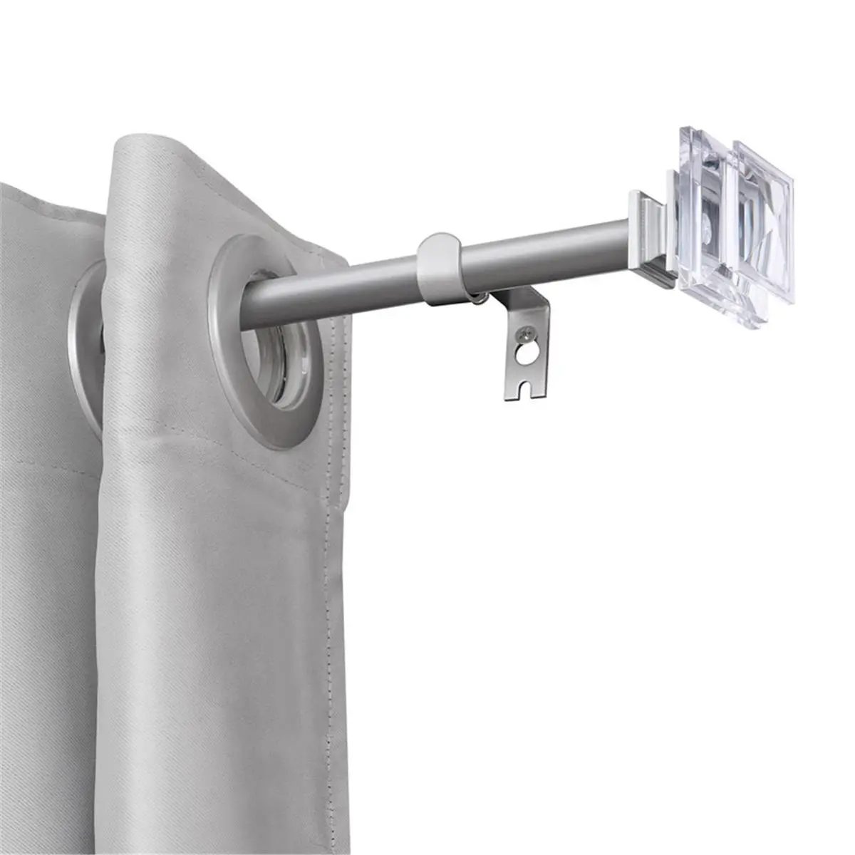 212 MAIN Telescopic Decorative Adjustable Curtain Rod - 3/4 in Wall-Mounted, 48-86 in Nickel Drapery Pole for Bedroom & Living Room Baby & Maternity Window Decor, Tapestry Support, Adjustable Curtain Rods, Curtain Rods For Windows