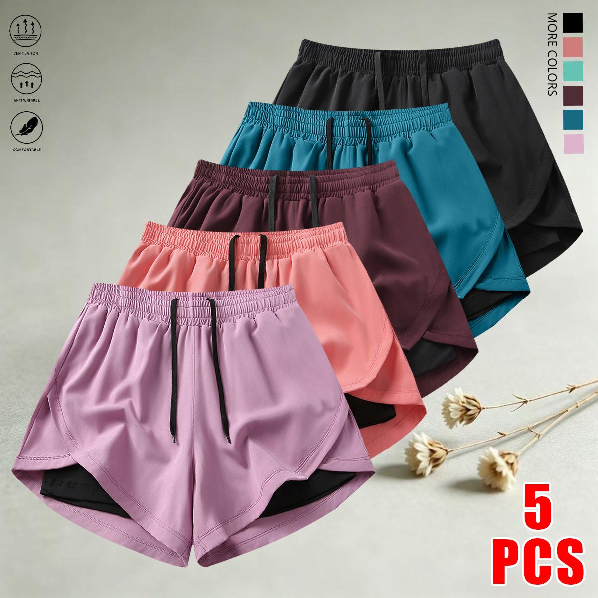 High-stretch, quick-dry, breathable women’s athletic shorts that prevent exposure—ideal for running, fitness, yoga training, and casual wear; versatile shorts available in multiple colors.