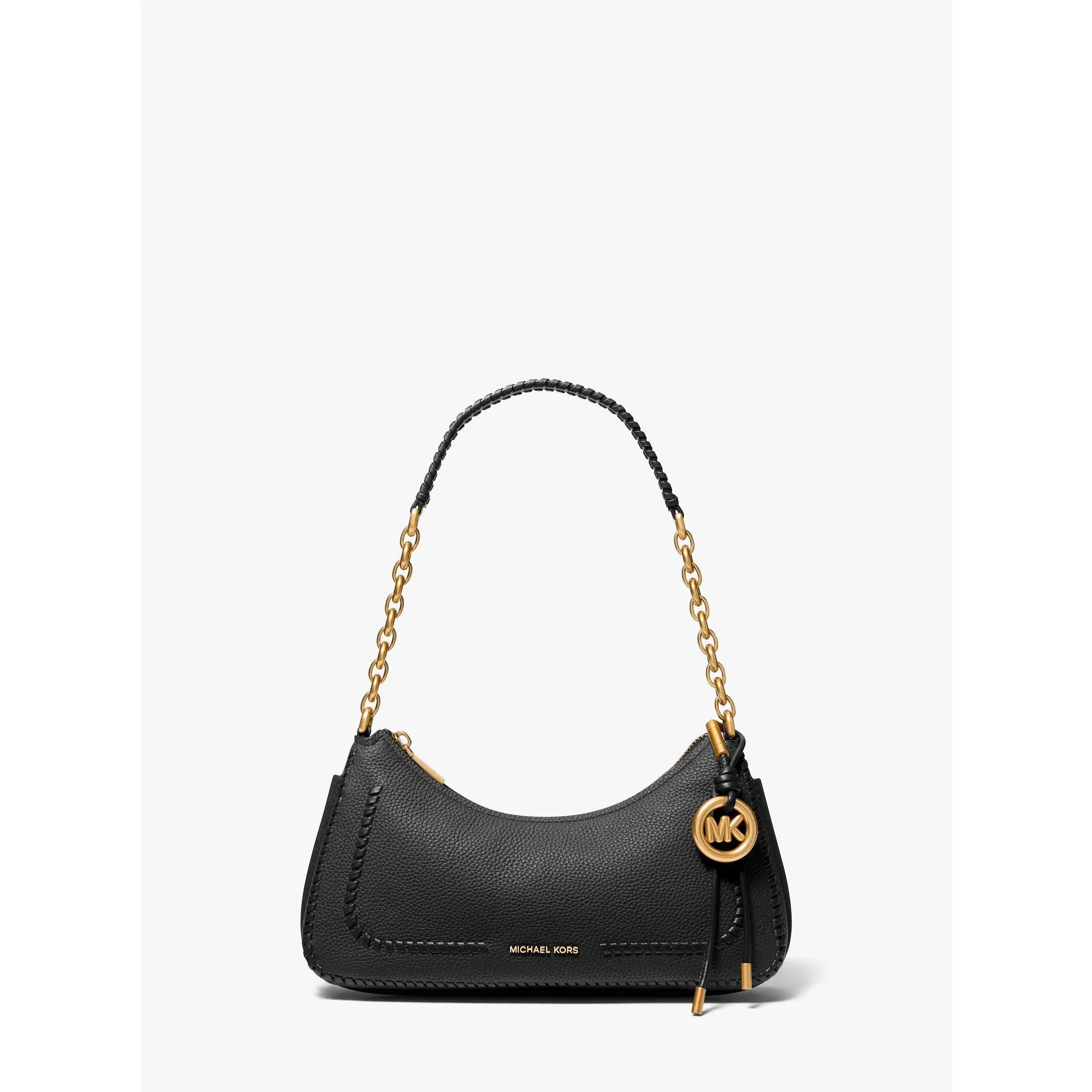 Nolita Medium Whipstitched Pebbled Leather Chain Pochette