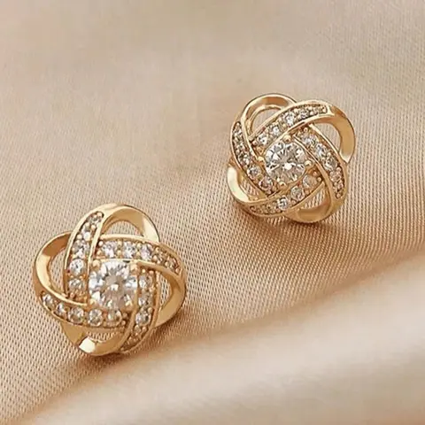 Elegant Geometric Design Synthetic Moissanite Stud Earrings, Simple & Stylish Jewelry for Parties, Daily Wear Accessories, Perfect Birthday Gift, Shining Earrings, Studs Earrings, Good Earrings