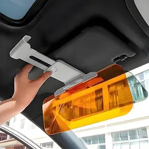 Car Sun Visor 2-in-1 Day & Night Anti-Glare, UV Protection Sun Visor, Anti-Glare Sun Shield Goggles, Driving Eye Protection, Windshield Sun Visor (Two Colors, 1-Piece Set) driver passenger durable weather resistant funny meme sticker polyester fiber