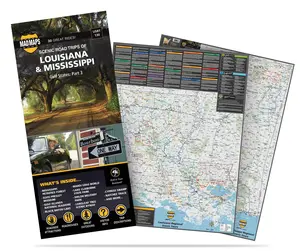 Louisiana and Mississippi: 30 Scenic Road Trips on One Map