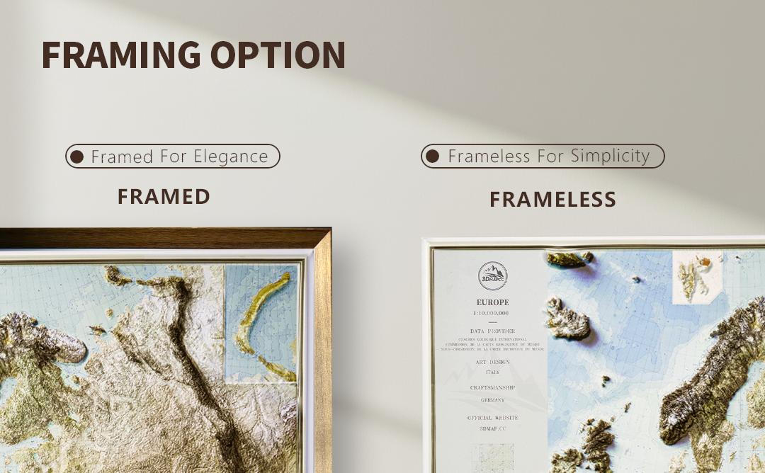 Europe 3D Relief Map