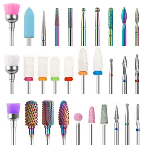 10pcs Nail Drill Bit Set – Multifunctional Diamond Ceramic Grinding Bits, Cuticle Remover, Manicure & Pedicure Set, Nail Art Tools, Tungsten Steel Nail Drill Bits for Gel Removal and Nail Care
