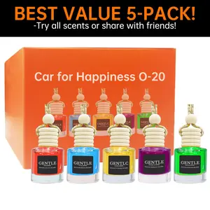 Gentle Car Aroma Diffuser – 5 Long-Lasting Scents, Compact & Stylish, Perfect for Car, Home & Office Car Air Freshener