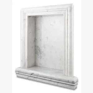 Carrara White Marble Hand-Made Shampoo Niche / Shelf - SMALL