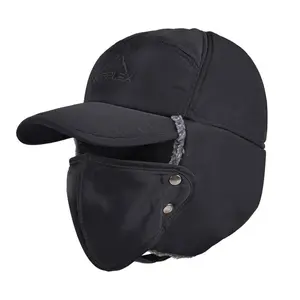 Winter Essentials Warm Hat, Thicken Faux Fur  Hat with Removable Face Mask, Outdoor Sports for Skiing Skating Climbing Cycling, Christmas Gift, fashionable hat