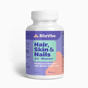 Rila Vibe , Hair, Skin & Nails with Biotin, Folate & Vitamin B6 – 60 Caps Healthcare Dietary