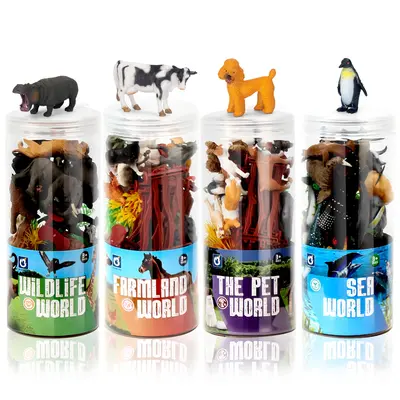 51-Piece Safari Animal Toys Set With Play Mat - Realistic Zoo Figurines For Kids 3+ Years, Includes Trees & Vehicles