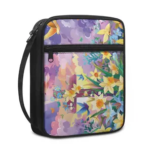 Bible Cover Church Bag for Women Bible Protective Book Holder Carrying Case with Handle and Pocket
