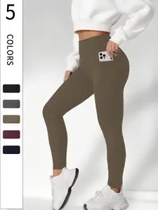 Women's High Waist Tummy Control Sporty Leggings with Pockets, Super Soft Workouts & Yoga Pants, Ideal for Running & Daily Wear