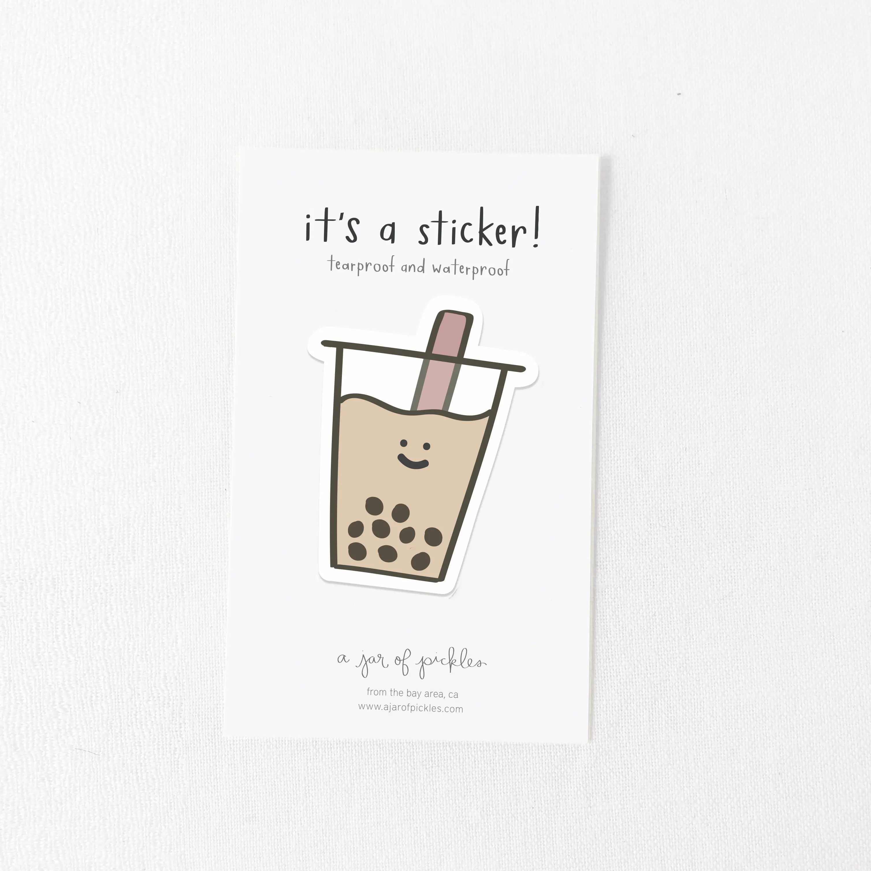 Boba Bubble Milk Tea Vinyl Sticker