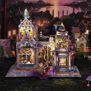 DIY Small House Secret Door 3D Puzzle Miniature Wooden Model, Handmade Assembly Kit, Creative Gift, Home Decor, Ages 14+, Includes Manual