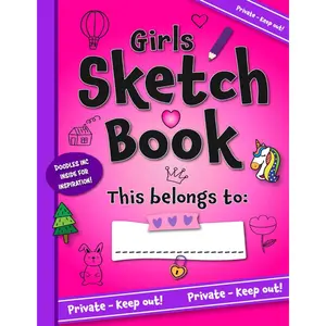 Sketchbook for Girls: Kids Sketch Book, Drawing Book for Kids with Large Blank Pages, Includes lots of Cute Sketches for Inspiration Paperback – February 20, 2024