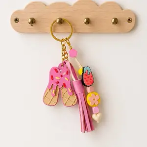 Ice creams letter keychain