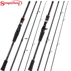 Sougayilang 4 Sections Fishing Rod, 1 Count Ultra-lightTravel Lure Pole, EVA Handle BaitcastingFishing Rod, Sports & Outdoor Fishing Accessories