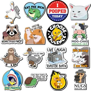 16PC Funny Fridge Magnets for Adults, Snarky Sarcastic Cute Weird Magnets for Gaming Kitchen Home Decor Bumper School Locker Work Accessories