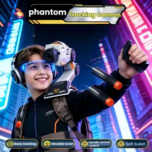 Smart Tracking Mechanical Arm Foam Blaster,Wearable Shoulder Mount,Dual Control Cool Inductive Robot Arm,Soft Dart Robotic Arm,Motion-Tracked Blaster,Motion Control Toy Machine with Wearable Shoulder Mount&Remote Control Toys for Boys Gifts for 8-12