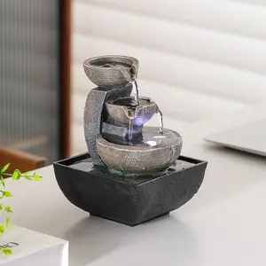 1pc relaxing desktop waterfall decoration, desktop fountain, creative flowing water decoration, reusable, suitable for bedrooms and living rooms