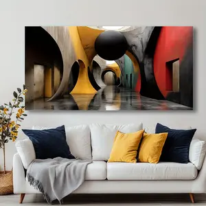 Canvas wall painting abstract corridor modern abstract painting with frame, painting living room bedroom office, home decoration high quality canvas print