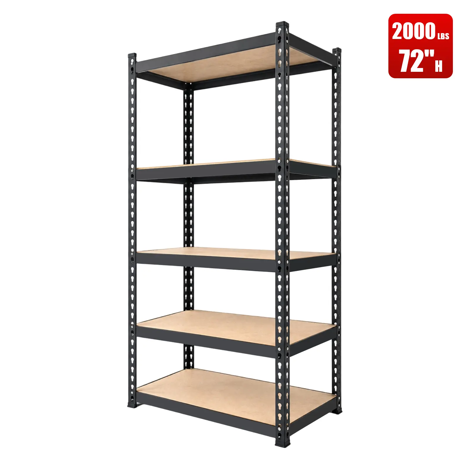 5-Tier Heavy Duty Garage Shelving Unit Metal Storage Shelves, Height Adjustable Utility Rack for Warehouse Pantry Basement, 30"-35" Wide x 60"-72" High #TikTokShopStockUp Organiser Steel