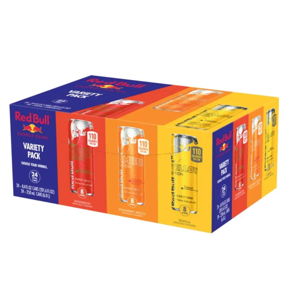 Sports & Energy Drinks Variety Pack - Red, Amber, Yellow Editions, 8.4 Fl Oz, 24 Cans Beverage
