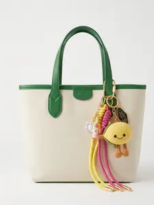 Twisted Lemonade Amigurumi & Macrame Bag Charm | Handcrafted Cocktail Vibe for Your Tote