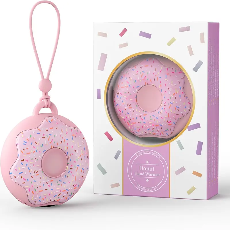 FrSara Eco-Friendly Aluminum Alloy Wireless Donut Hand Warmer - 100g Compact, 3 Heat Settings, 4000mAh Reusable, Double-Side Warm, 102-133°F Warmth On Demand, Dirt-Resistant, Easy-Carry for Raynaud's, Golf, Hunting, Household Use