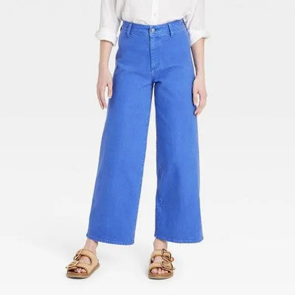Women's High-Rise Sailor Wide Leg Jeans Universal Thread Blue 10