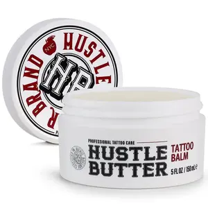 Hustle Butter 5oz Tattoo Aftercare Balm - Safe for New & Older Tattoos, Moisturizes and Rejuvenates - Beauty & Personal Care Skincare Moisturizer