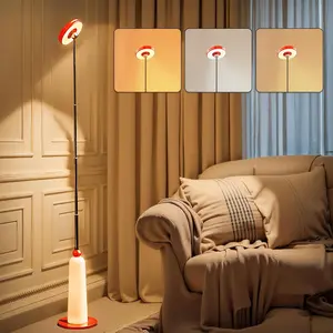 Rechargeable Floor Lamp, Creative Flying Disc Design Decorative Lamp, Adjustable Height Magnetic Corner Lamp Decorations for Bedroom, Office