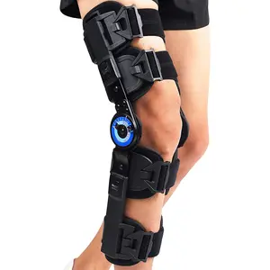 Adjustable ROM Immobilizer for ACL MCL PCL Recovery, Medical Grade Hinged Stabilizer with Locking Dial, Fits Left or Right Leg, Ideal for Post-Surgery Rehabilitation