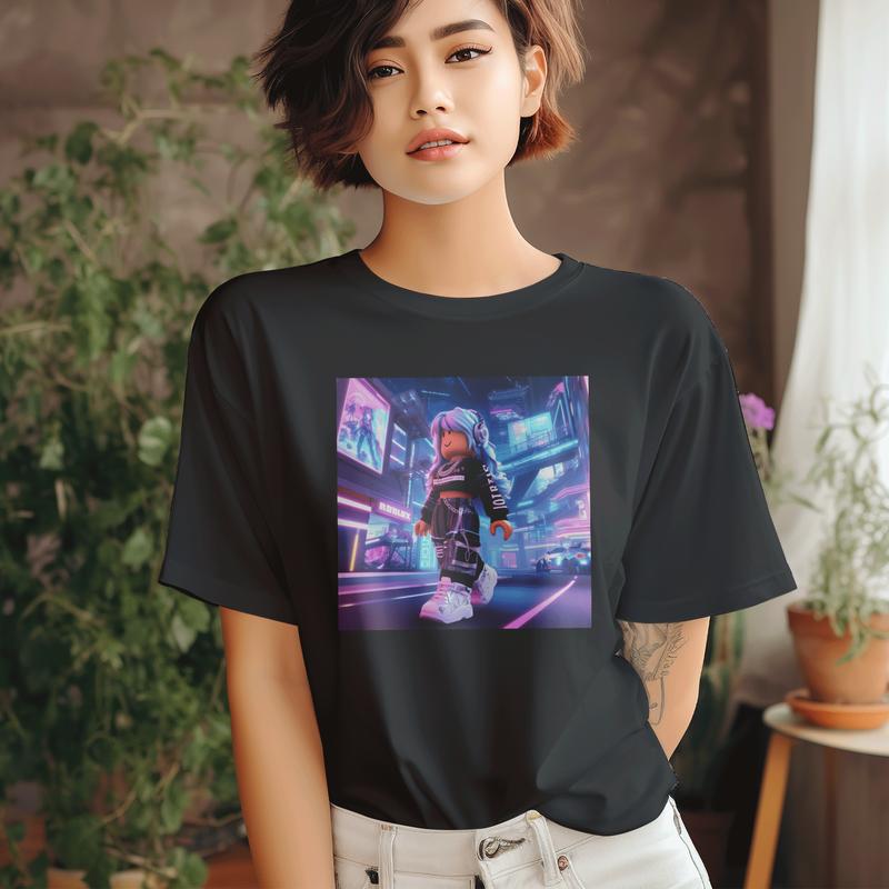 T-Shirt Unisex Sanrio Roblox Outfits Roblox Girl Big Family Tee Friend Gift For Men Girl Event Shirts Boy Shirt Short