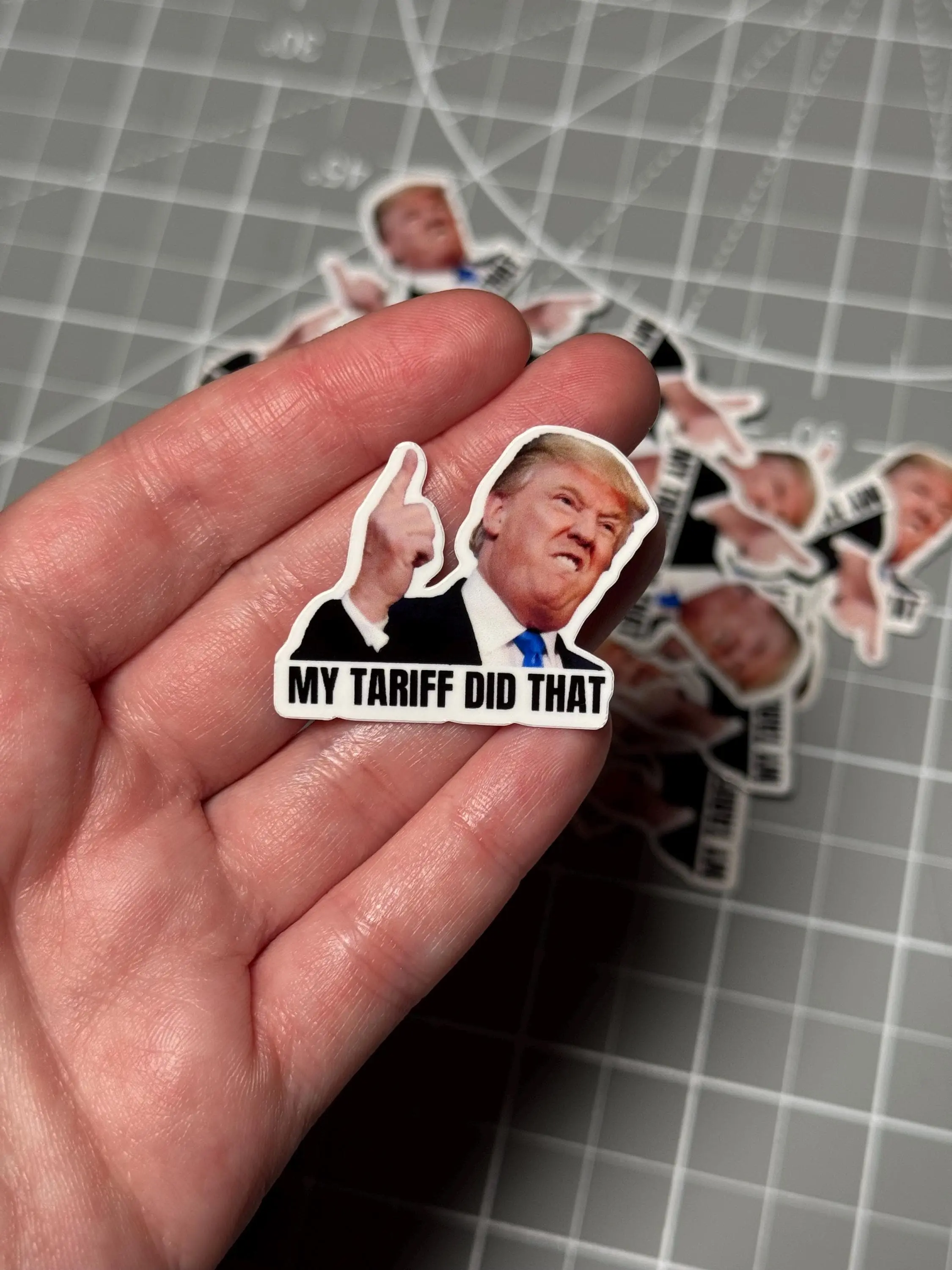 Trump Tariff Sticker Pack, I Did That Sticker, My Tariff Did That, Anti-Trump Stickers, Not My President, Political Satire Sticker Set, Funny Glossy Decals