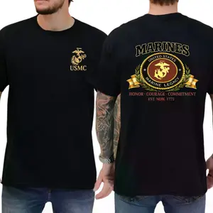 Marine Corps USMC Style T-Shirt, Marines Legacy Graphic Tee, Military Pride Shirt, Veteran Gift Tee Men, Patriotic USA Shirt