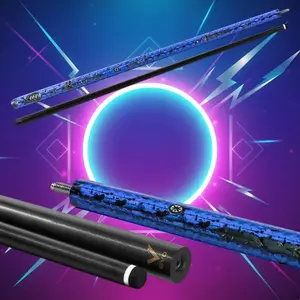 EVO Pirates Sea Wrath Pool Cue: Glass Fiber Shaft, Carbon + Glass Fiber Butt, 12.5mm EVO Tip, Thin Conical Taper, Wrapless Grip, 5/16-18 Joint, 19-19.5oz Weight, Control and Power for Strategic Players