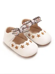 Baby's Bowknot Decor Lace Design Flat Shoes, Cute Non-slip Soft Sole Shoes for Baby Girls, Newborn Walking Shoes