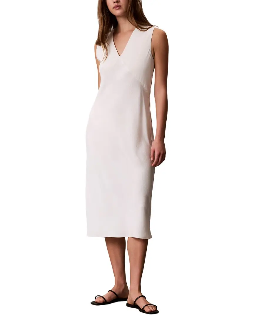 Calvin Klein Crepe Satin Midi Dress