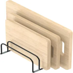 Compact Cutting Board Storage Rack, Compact Cutting Board Box, Baking Tray and Cookie Plate Storage Rack (2 Pieces 2.4 Cm), Kitchen Organizer