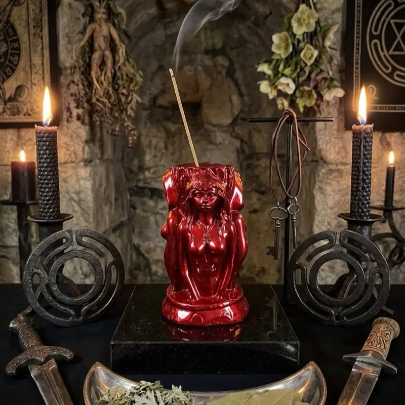 Hecate and Lilith Spiritual Incense Holder - Home Fragrance Bowl for Scented Aroma Diffusion