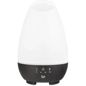 HealthSmart 500ML Essential Oil Diffuser for Large Rooms, Cool Mist Humidifier and Aromatherapy Diffuser, Adjustable Timer, Mist Mode and 7 LED Light Colors, White (Pack of 1)
