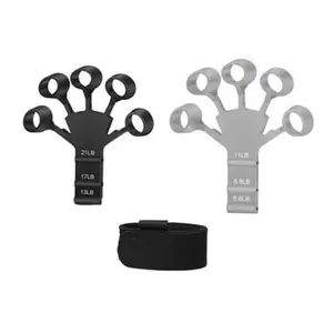 Two-piece Adjustable Finger Strength Trainer with 6 Resistance Levels for Hand Grip Exercises for Rehabilitation, Guitar Playing, Muscle Recovery, and Grip Training Hand Grip Exerciser Forearm Strengthener