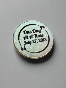 Custom Engraved Brass and Silver Sobriety Chips – Personalized with Your Milestones