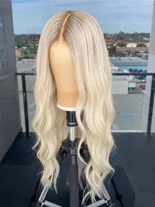 150 Density Natural 14 Inch Gradient Curly Wig, Silk Base, Real Hair Front, Pre-Stretched Baby Hair, No Glue Needed, Glueless Hair Wigs