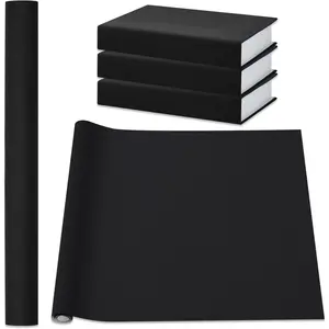 Book Cloth for Book Binding 40 x 16 Inch Fabric Surface Paper Backed Bookcover Archival European Durable  Bookbinding Supplies Cover Books Album Scrapbooking (Black, Suede Fabric)