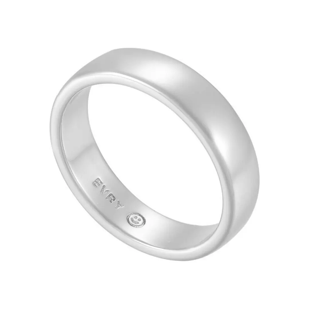 EVRY JEWELS Gold or Silver Plated Women's Hypoallergenic Plain Jane Ring