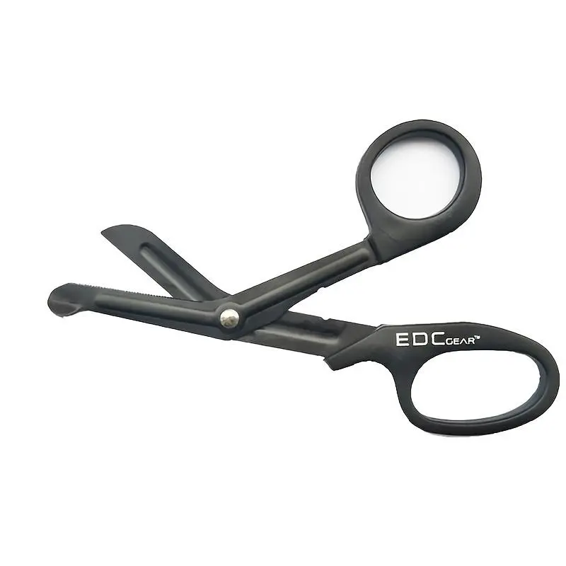 Emergency Medical Scissors, 1 Count Premium Quality Stainless Steel First Aid Bandage Scissors, Fluoride-coated Non-stick Blades Scissors
