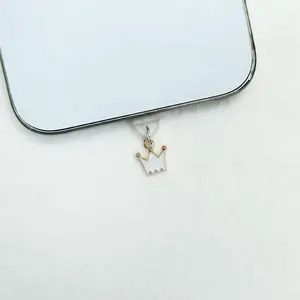Mobile Phone Dust Plugs - Creative Crown Mobile Phone Dust Plug Pendant - Suitable for Lightning, Type-C and Android Dust Plugs - Compact and Practical - Perfect as a Small Gift
