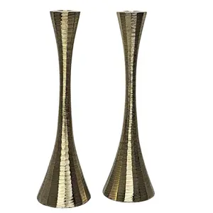 Elegant Brass Taper Candle Holder – Contemporary Metal Design for Timeless Décor