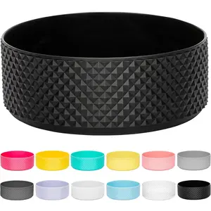 Silicone Water Bottle Protector, Bottle Boot compatible with Hydro Flask 2.0 Wide Mouth 64 oz Water Bottle, Iron Flask Wide Mouth, YETI Rambler 64 oz Bottle and Others